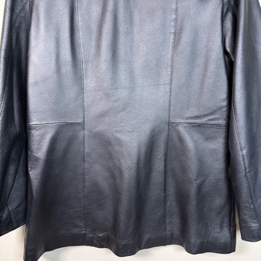 John Paul Richard Uniform Black Leather Structured Jacket Size 12 - Picture 16 of 16